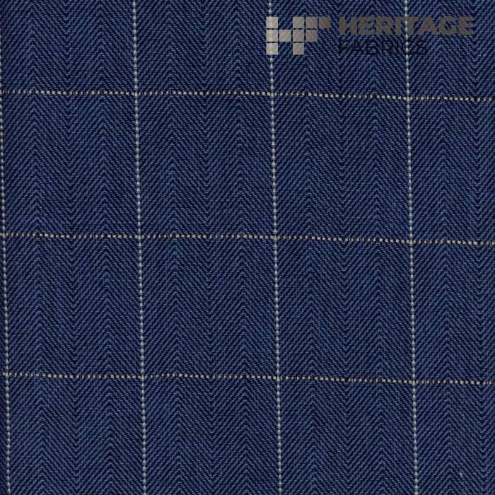 Copley Square Cobalt by Heritage Fabric - 100% Cotton India 15,000 Horizontal: 2.3" and Vertical: 2.3" 54" - Fabric Carolina -