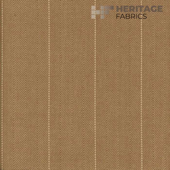 Copley Stripe Caramel by Heritage Fabric - 100% Cotton India 15,000 Horizontal: 2.3" and Vertical: N/A 54" - Fabric Carolina -