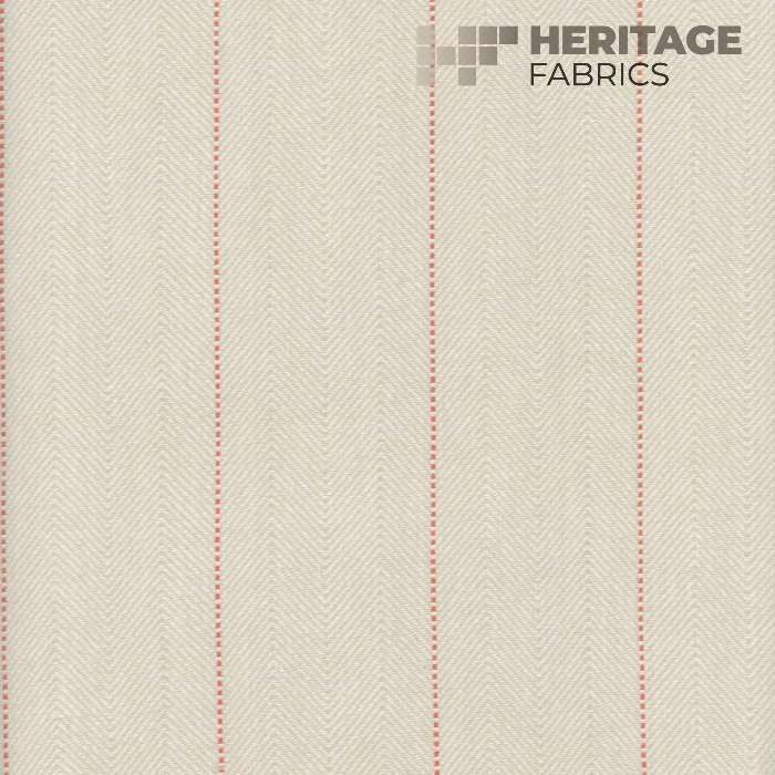 Copley Stripe Chili by Heritage Fabric - 100% Cotton India 15,000 Horizontal: 2.3" and Vertical: N/A 54" - Fabric Carolina -