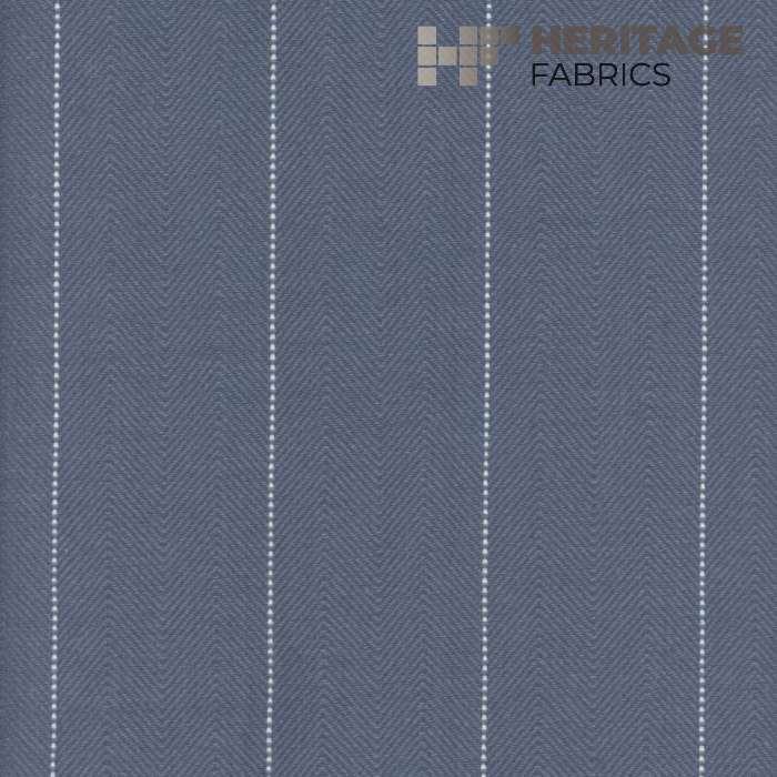 Copley Stripe Denim by Heritage Fabric - 100% Cotton India 15,000 Horizontal: 2.3" and Vertical: N/A 54" - Fabric Carolina -
