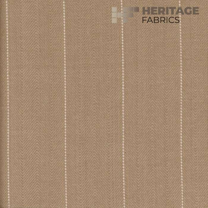 Copley Stripe Oatmeal by Heritage Designer Fabric - 100% Cotton India 15,000 Horizontal: 2.3" and Vertical: N/A 54" - Swanky Fabrics -