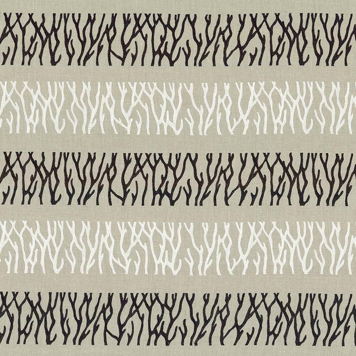 Coral Horizon Domino by Kasmir Fabric 8005 100% Flax INDIA Not Tested H: 12 5/8 inches, V:15 6/8 inches 51 - 54 - Fabric Carolina - Kasmir