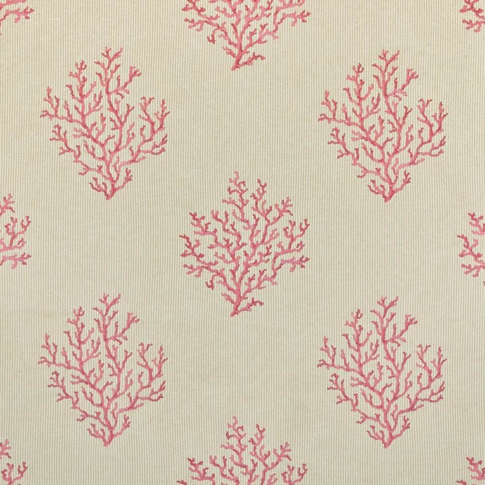 Coral Run Coral by Kasmir Fabric 1400 100% Cotton
 CHINA 37,000 Wyzenbeek Double Rubs Horizontal: 18 inches and Vertical: 15 inches 52 - Fabric Carolina -