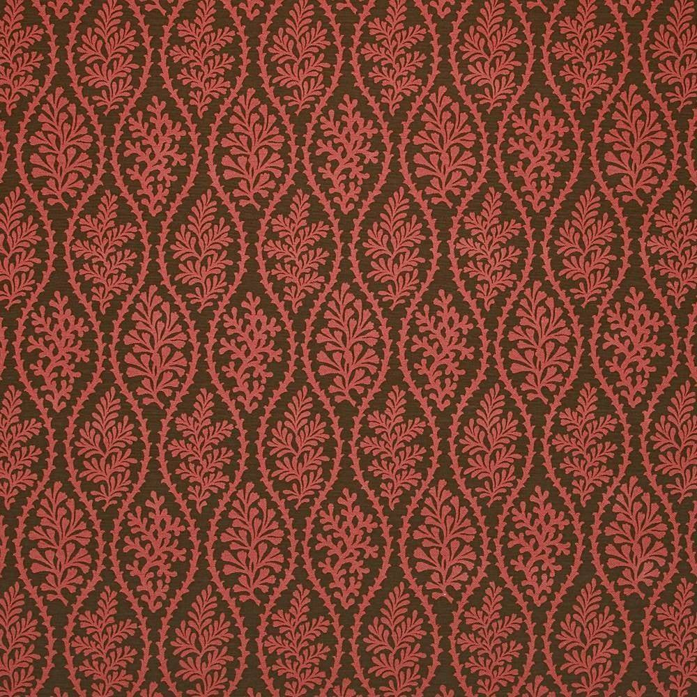 Coral Splendor Clove by Kasmir Fabric 1399 70% Cotton 30% Polyester CHINA 12,000 Wyzenbeek Double Rubs H: 9 4/8 inches, V:9 7/8 inches 55 - Fabric Carolina - Kasmir