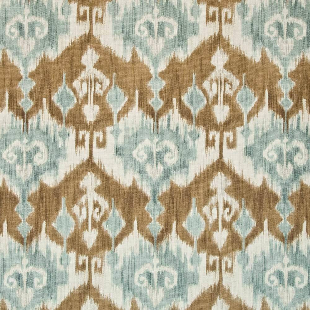 Corralitos Ikat Lagoon by Kasmir Fabric 1403 100% Cotton USA 12,000 Wyzenbeek Double Rubs H: 13 4/8 inches, V:27 inches 54 - 55 - Fabric Carolina - Kasmir