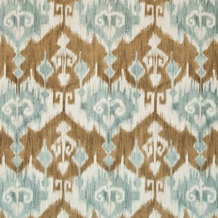 Corralitos Ikat Lagoon by Kasmir Fabric 1403 100% Cotton USA 12,000 Wyzenbeek Double Rubs H: 13 4/8 inches, V:27 inches 54 - 55 - Fabric Carolina - Kasmir