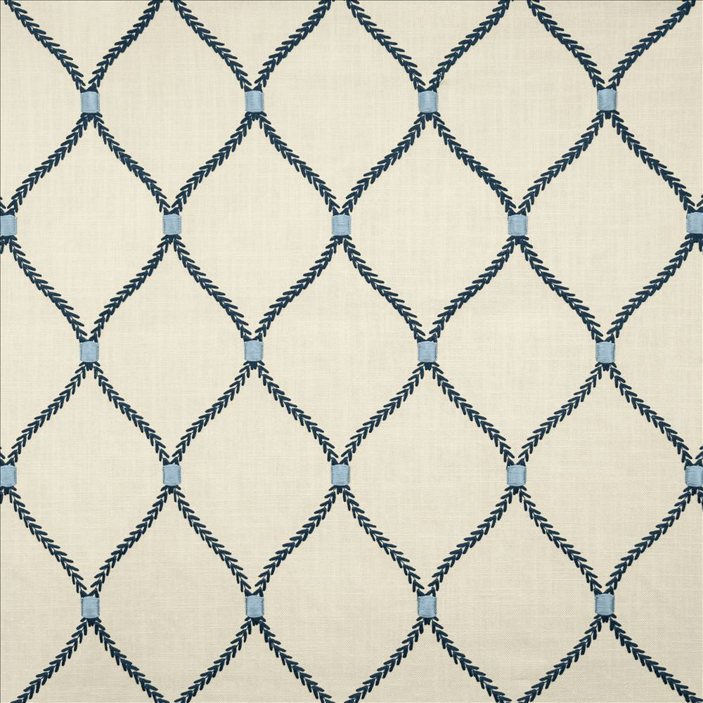 Corset Porcelain by Kasmir Fabric 1467 70% Rayon
30% Linen
 INDIA </p><p>Repeat: Horizontal: 4 2/8 inches and Vertical: 6 2/8 inches 52 - Fabric Carolina -