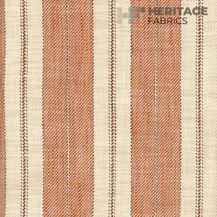 Cotswald Paprika by Heritage Designer Fabric - 100 Polyester India 33,000 Horizontal: 3.5" and Vertical: N/A 54" - Swanky Fabrics -