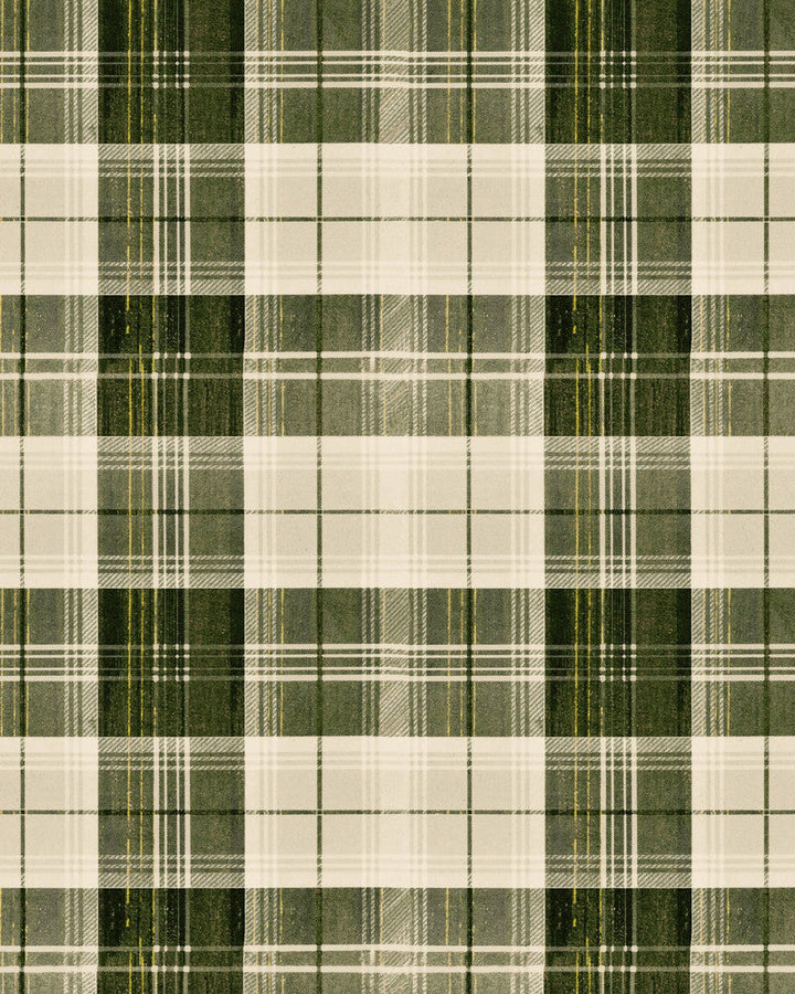 Countryside Plaid Beechnut Wallpaper by Mind the Gap Designer Wallpaper TRANSYLVANIAN ROOTS Satin Matte Made in Europe Paste the wall 1 roll x 20.5 x 10.9 yards - Swanky Fabrics -
