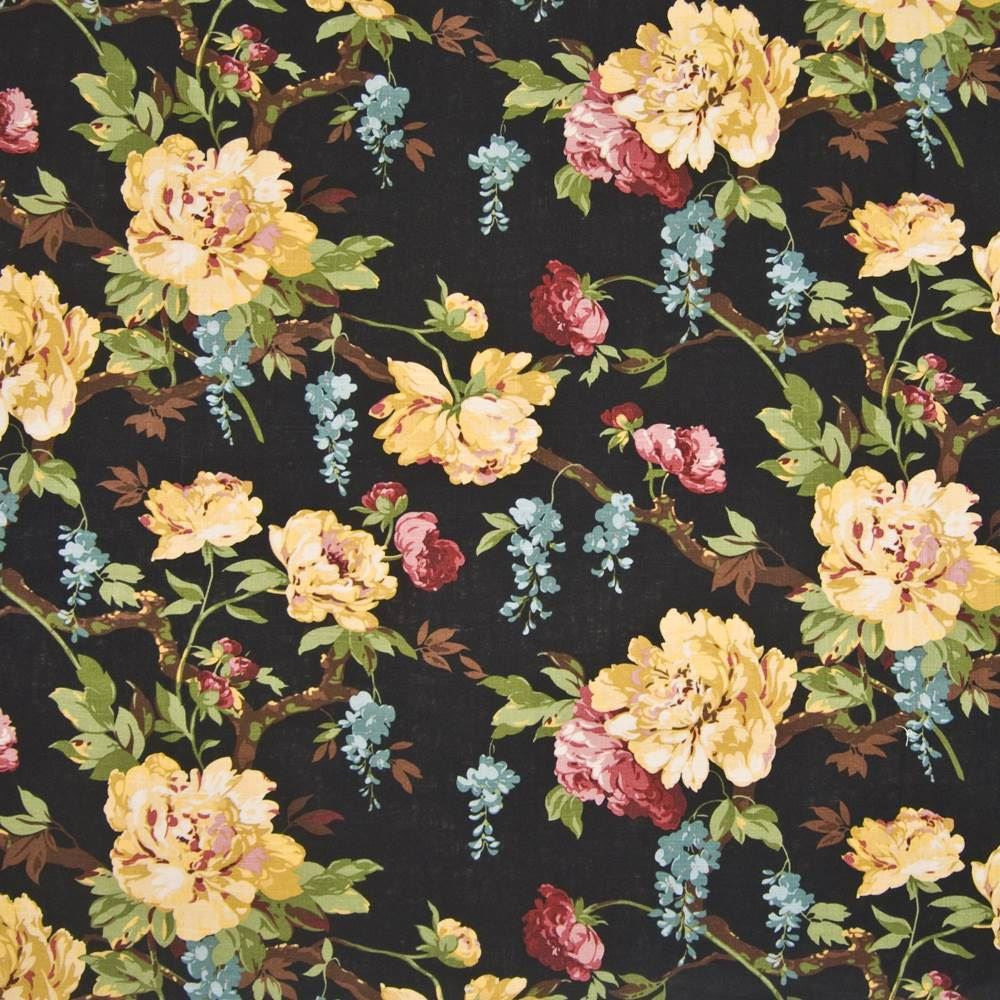 Courtland Manor Jet by Kasmir Fabric 1390 67% Polyester
33% Viscose
 CHINA 9,000 Wyzenbeek Double Rubs Horizontal: 28 inches and Vertical: 25 inches 54 - Fabric Carolina -