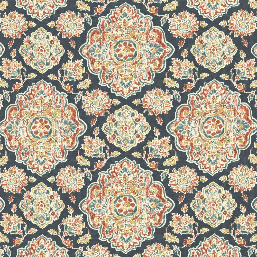 Cowan Court Blue by Kasmir Fabric 1458 70% Viscose
30% Linen
 SPAIN </p><p>Repeat: Horizontal: 27 inches and Vertical: 27 inches 54 - Fabric Carolina -