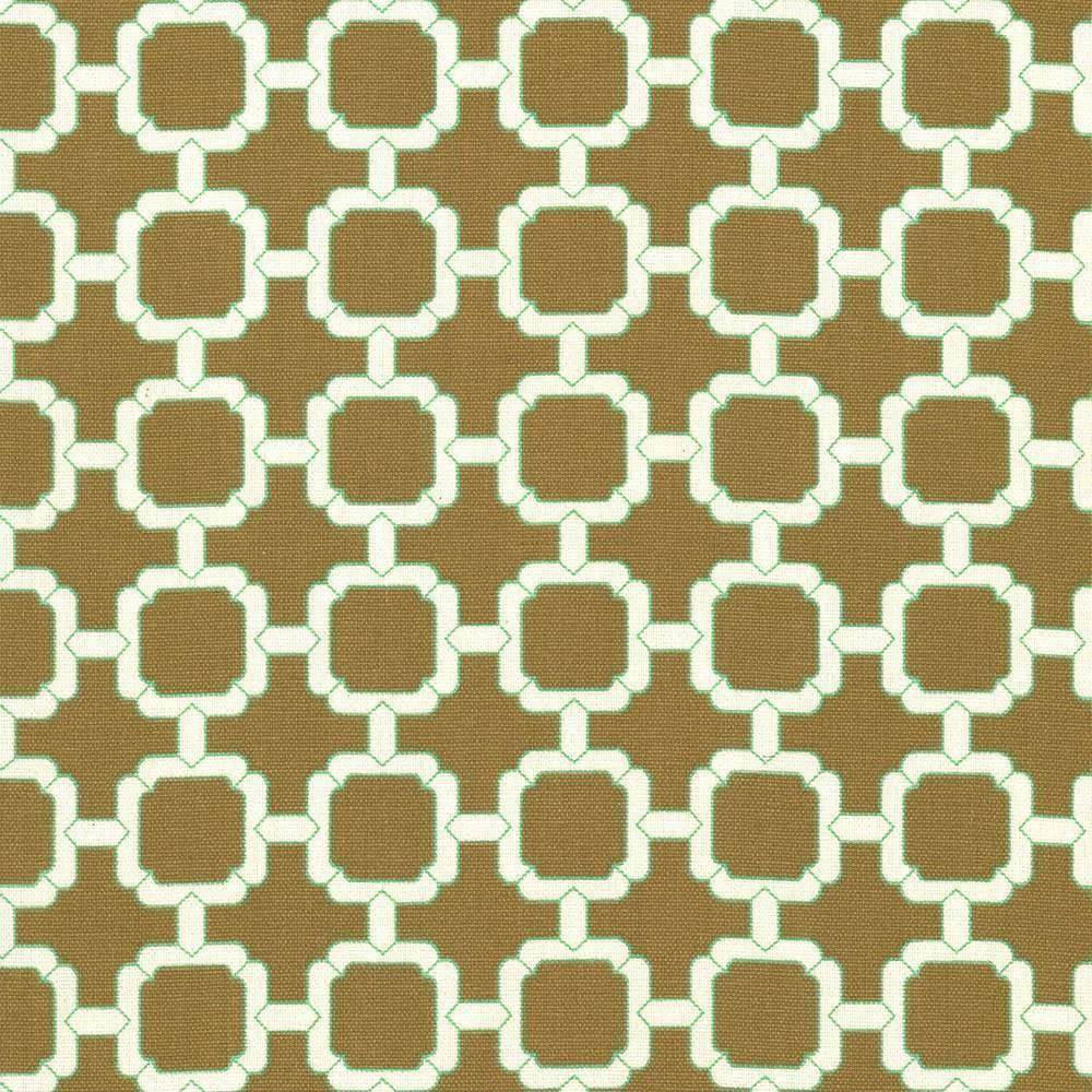 Cozumel Fret Walnut by Kasmir Fabric 5018 100% Cotton TURKMENISTAN 15,000 Wyzenbeek Double Rubs H: 1 7/8 inches, V:1 7/8 inches 54 - 55 - Fabric Carolina - Kasmir