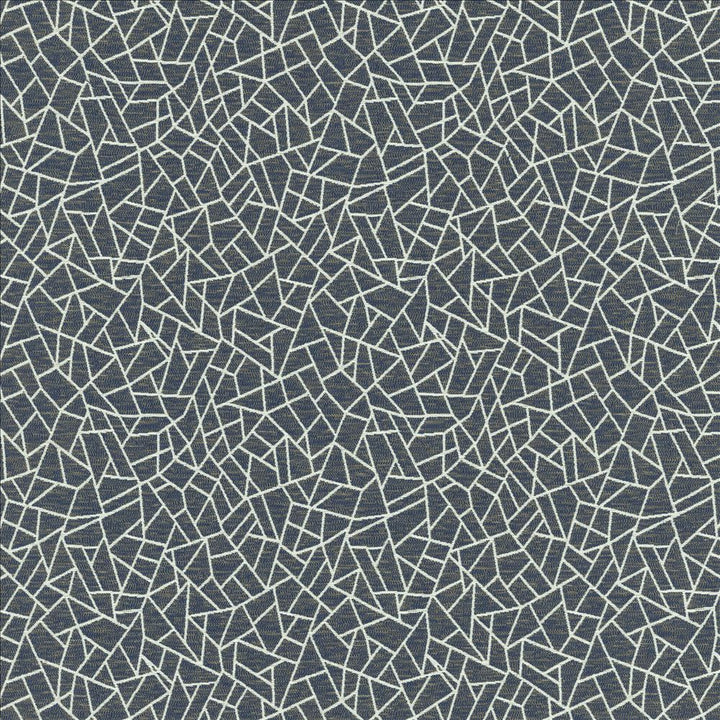Cracked Glass Navy by Kasmir Fabric 5145 65% Polyester 35% Cotton INDIA 50,000 Wyzenbeek Double Rubs Horizontal: 6 6/8 inches and Vertical: 7 6/8 inches 55 - Fabric Carolina -