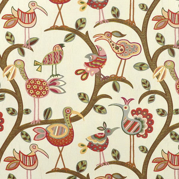 Swavelle Millcreek Crazy Ol Bird Sunrise Animal Bird Fabric  59% Rayon 41% Polyester 607447 China H: 28.5" V: 27" 54