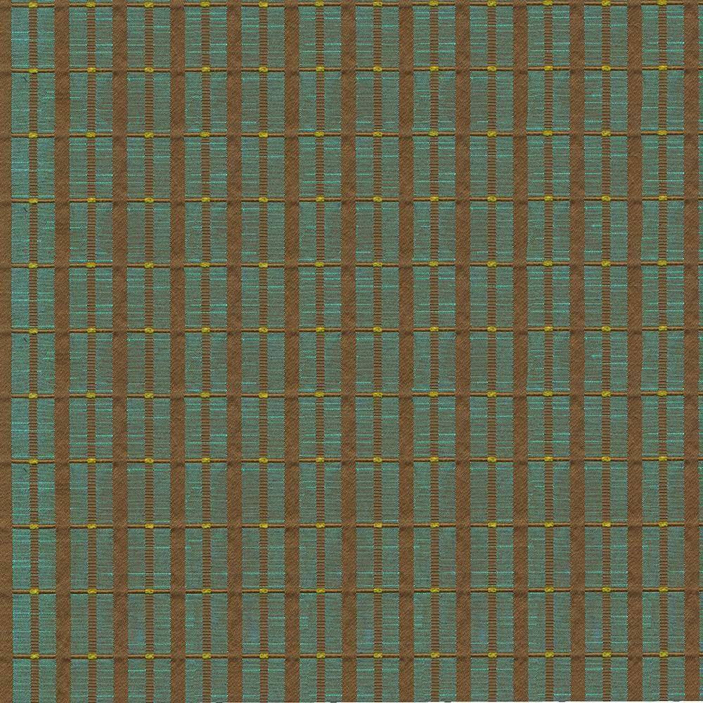 Crisscross Plaid Teal by Kasmir Fabric 1424 79% Polyester 14% Rayon 7% Cotton USA 36,000 Wyzenbeek Double Rubs H: 1 3/8 inches, V:1 4/8 inches 56 - 57 - Fabric Carolina - Kasmir