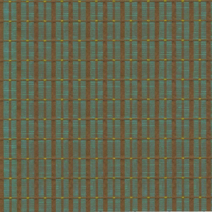 Crisscross Plaid Teal by Kasmir Fabric 1424 79% Polyester 14% Rayon 7% Cotton USA 36,000 Wyzenbeek Double Rubs H: 1 3/8 inches, V:1 4/8 inches 56 - 57 - Fabric Carolina - Kasmir