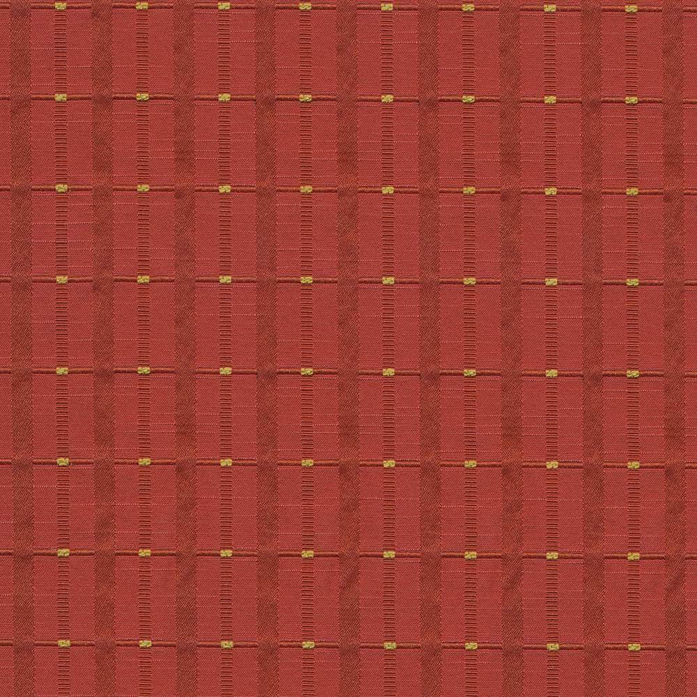 Crisscross Plaid Tomato by Kasmir Fabric 1423 79% Polyester 14% Rayon 7% Cotton USA 36,000 Wyzenbeek Double Rubs H: 1 3/8 inches, V:1 4/8 inches 56 - 57 - Fabric Carolina - Kasmir