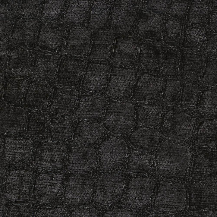 Croc Black by Kasmir Fabric 1422 100% Polyester CHINA 60,000 Wyzenbeek Double Rubs Horizontal: 6 6/8 inches and Vertical: 13 6/8 inches 54 - Fabric Carolina -