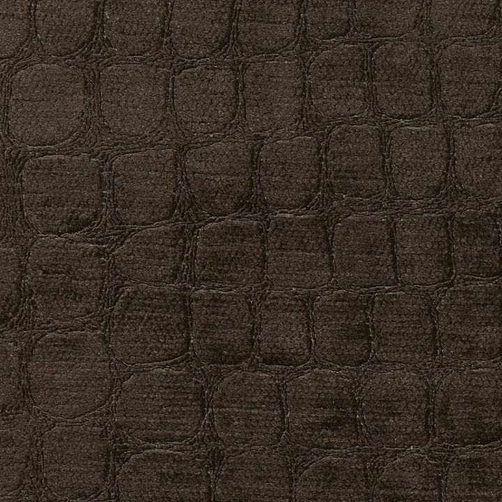 Croc Chocolate by Kasmir Fabric 1422 100% Polyester CHINA 60,000 Wyzenbeek Double Rubs H: 6 6/8 inches, V:13 6/8 inches 54 - Fabric Carolina - Kasmir