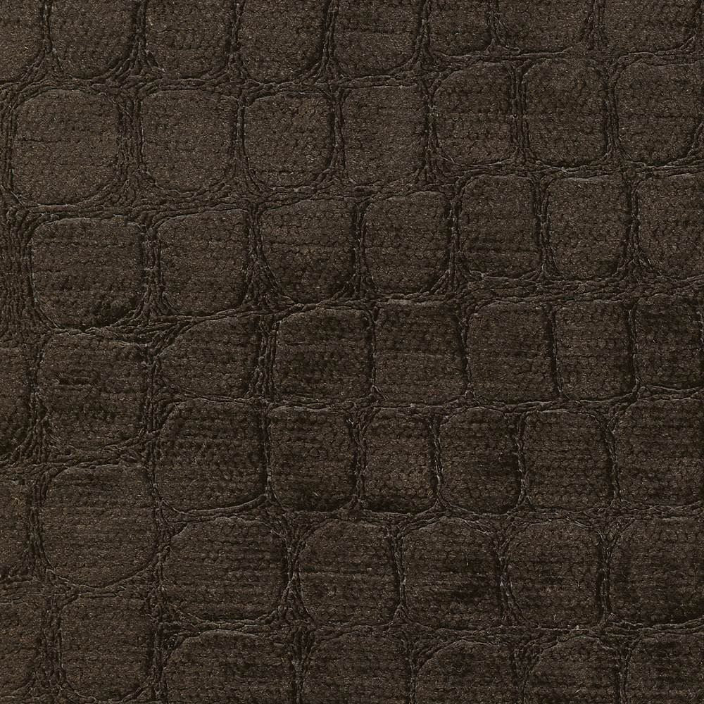 Croc Chocolate by Kasmir Fabric 1422 100% Polyester
 CHINA 60,000 Wyzenbeek Double Rubs Horizontal: 6 6/8 inches and Vertical: 13 6/8 inches 54 - Fabric Carolina -