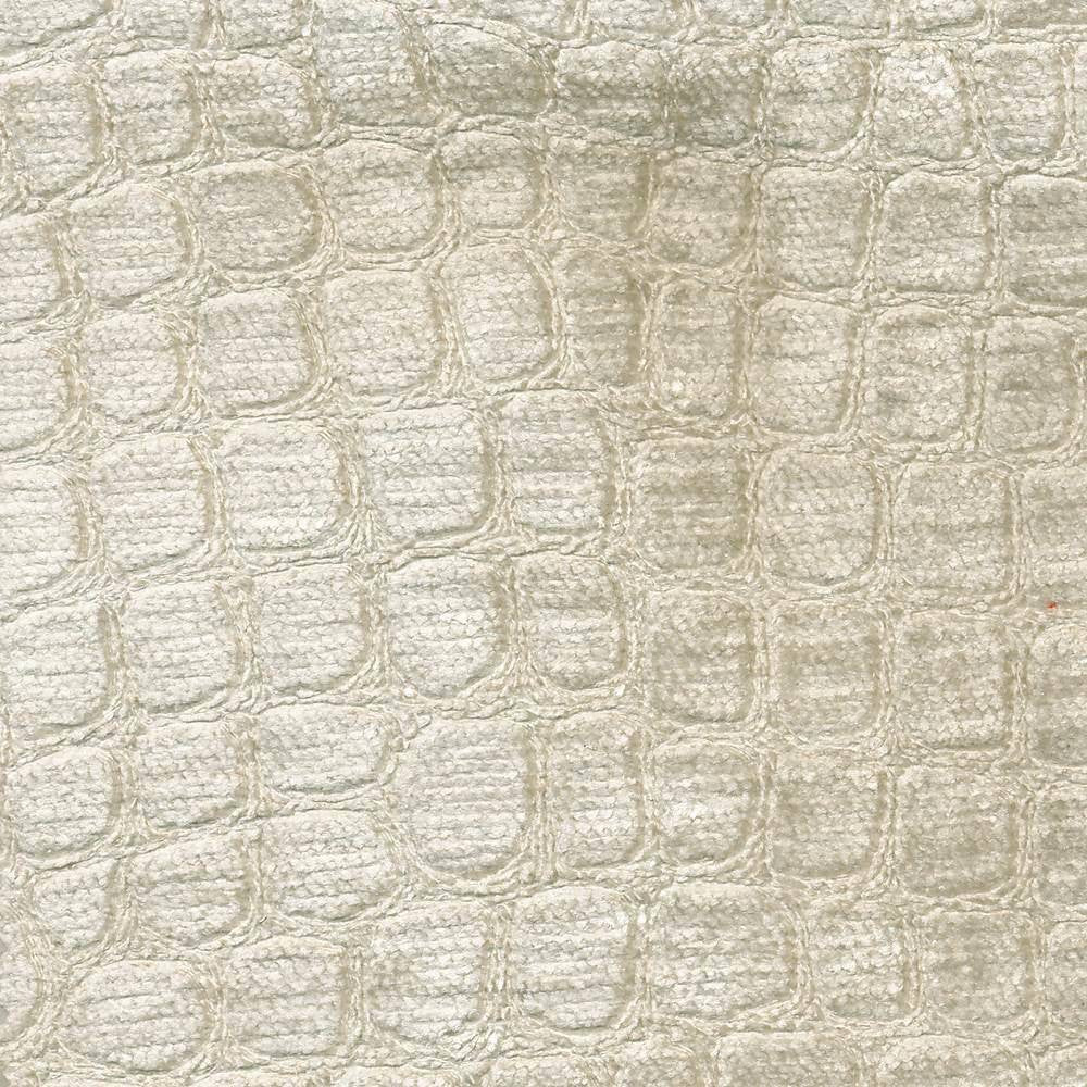 Croc Cream by Kasmir Fabric 1422 100% Polyester CHINA 60,000 Wyzenbeek Double Rubs H: 6 6/8 inches, V:13 6/8 inches 54 - Fabric Carolina - Kasmir