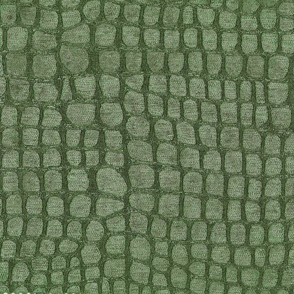 Croc Jade by Kasmir Fabric 1422 100% Polyester CHINA 60,000 Wyzenbeek Double Rubs H: 6 6/8 inches, V:13 6/8 inches 54 - Fabric Carolina - Kasmir