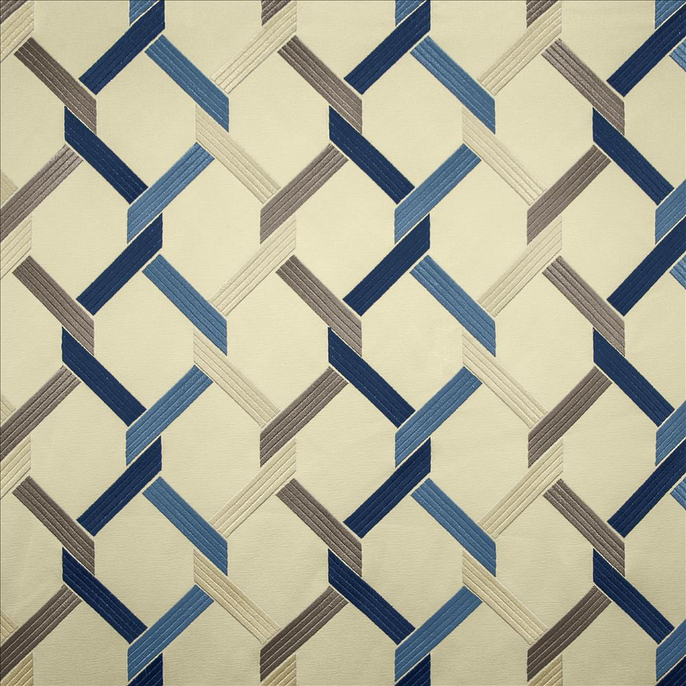 Crosswise Navy by Kasmir Fabric 5143 100% Polyester
 INDIA </p><p>Repeat: Horizontal: 7 4/8 inches and Vertical: 6 2/8 inches 52 - Fabric Carolina -