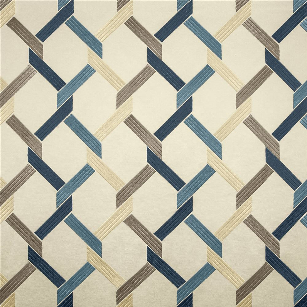 Crosswise Navy by Kasmir Fabric 1467 100% Polyester
 INDIA 30,000 Wyzenbeek Double Rubs </p><p>Repeat: Horizontal: 7 4/8 inches and Vertical: 6 2/8 inches 54 - Fabric Carolina -