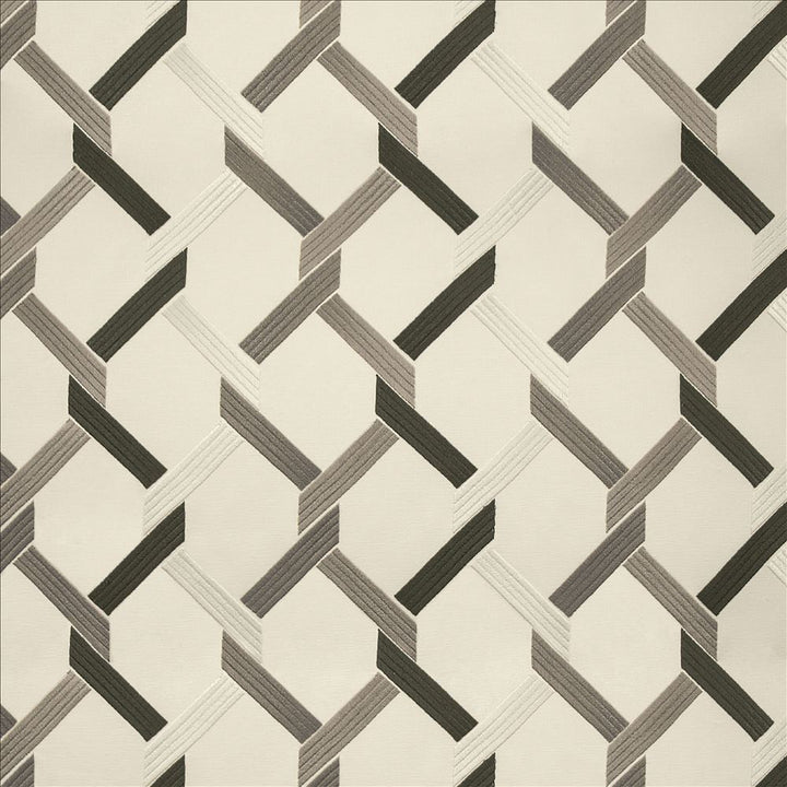Crosswise Silver by Kasmir Fabric 1466 100% Polyester
 INDIA </p><p>Repeat: Horizontal: 7 4/8 inches and Vertical: 6 2/8 inches 52 - Fabric Carolina -