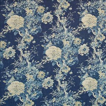 Crowley Indigo by Kasmir Fabric 1402 55% Linen 45% Rayon TURKEY 30,000 Wyzenbeek Double Rubs H: 27 inches, V: 25 2/8 inches 54 - Fabric Carolina - Kasmir