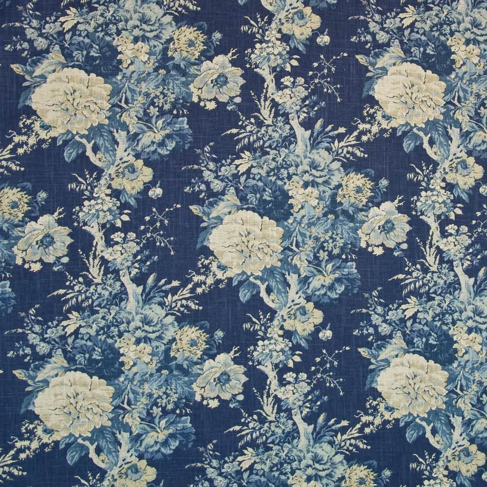 Crowley Indigo by Kasmir Fabric 1402 55% Linen
45% Rayon
 TURKEY 30,000 Wyzenbeek Double Rubs </p><p>Repeat: Horizontal: 27 inches and Vertical: 25 2/8 inches 54 - Fabric Carolina -