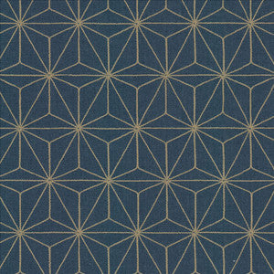 Cubes Navy by Kasmir Fabric