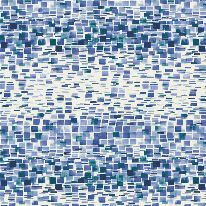 Cubic Blue by Kasmir Fabric 5154 100% Cotton SPAIN 51,000 Wyzenbeek Double Rubs Horizontal: 27 inches and Vertical: 27 inches 54 - Fabric Carolina -