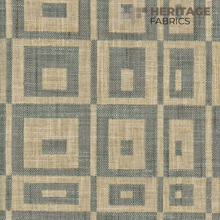 Cubic Aegean by Heritage Fabric - 100% Polyester India 9,000 Horizontal: 7.75" and Vertical: 9" 54" - Fabric Carolina -