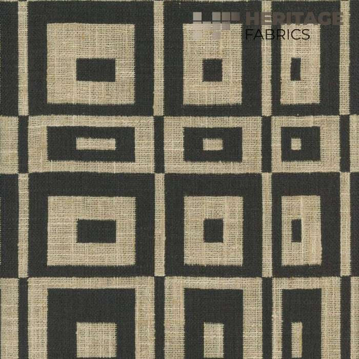 Cubic Raven by Heritage Designer Fabric - 100% Polyester India 9,000 Horizontal: 7.75" and Vertical: 9" 54" - Swanky Fabrics -