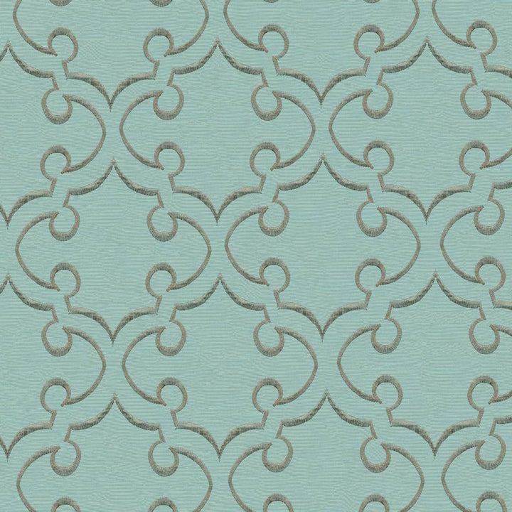 Curlique Marine by Kasmir Fabric 1366 100% Polyester CHINA 10,000 Wyzenbeek Double Rubs H: 7 inches, V:7 6/8 inches 55 - 58 - Fabric Carolina - Kasmir
