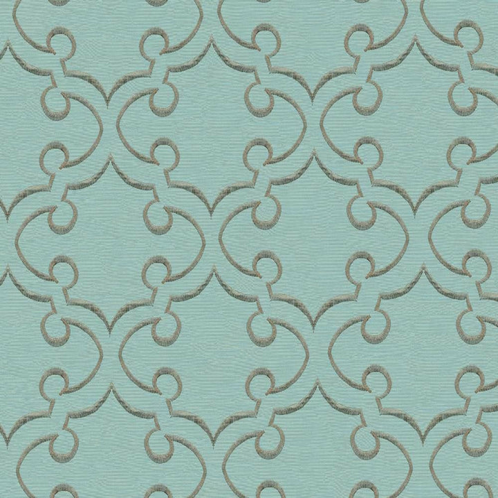 Curlique Marine by Kasmir Fabric 1366 100% Polyester CHINA 10,000 Wyzenbeek Double Rubs Horizontal: 7 inches and Vertical: 7 6/8 inches 55 - 58 - Fabric Carolina -