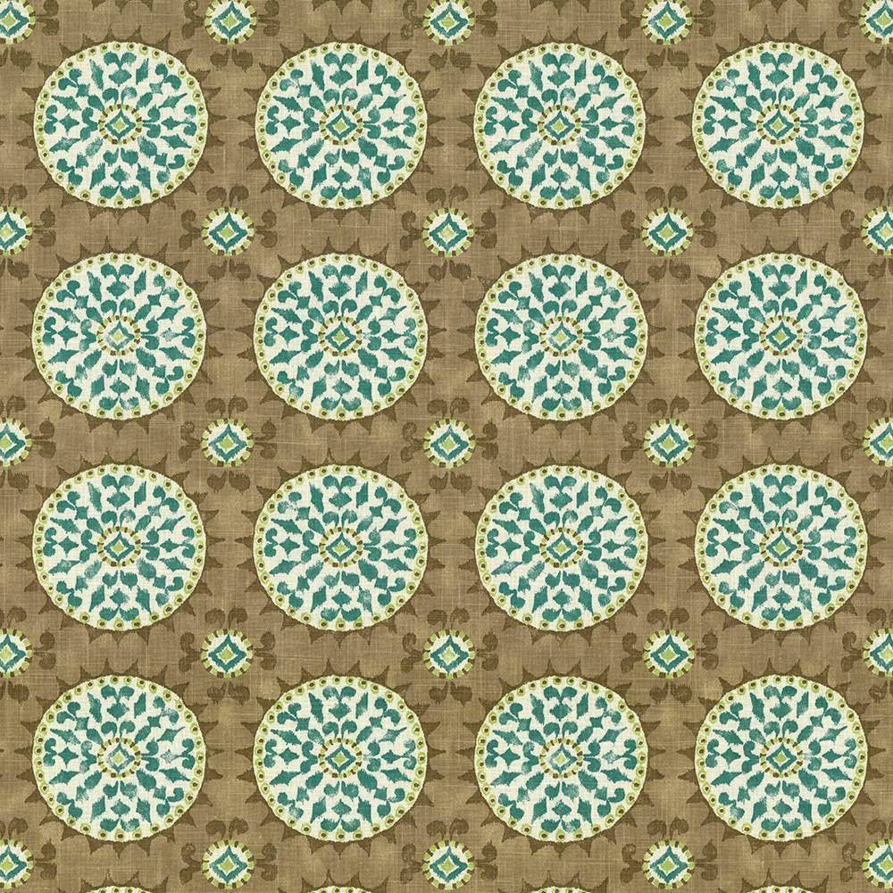 Cute As A Button Green Tea by Kasmir Fabric 1420 55% Linen 45% Rayon USA 30,000 Wyzenbeek Double Rubs H: 13 4/8 inches, V:13 4/8 inches 54 - 55 - Fabric Carolina - Kasmir