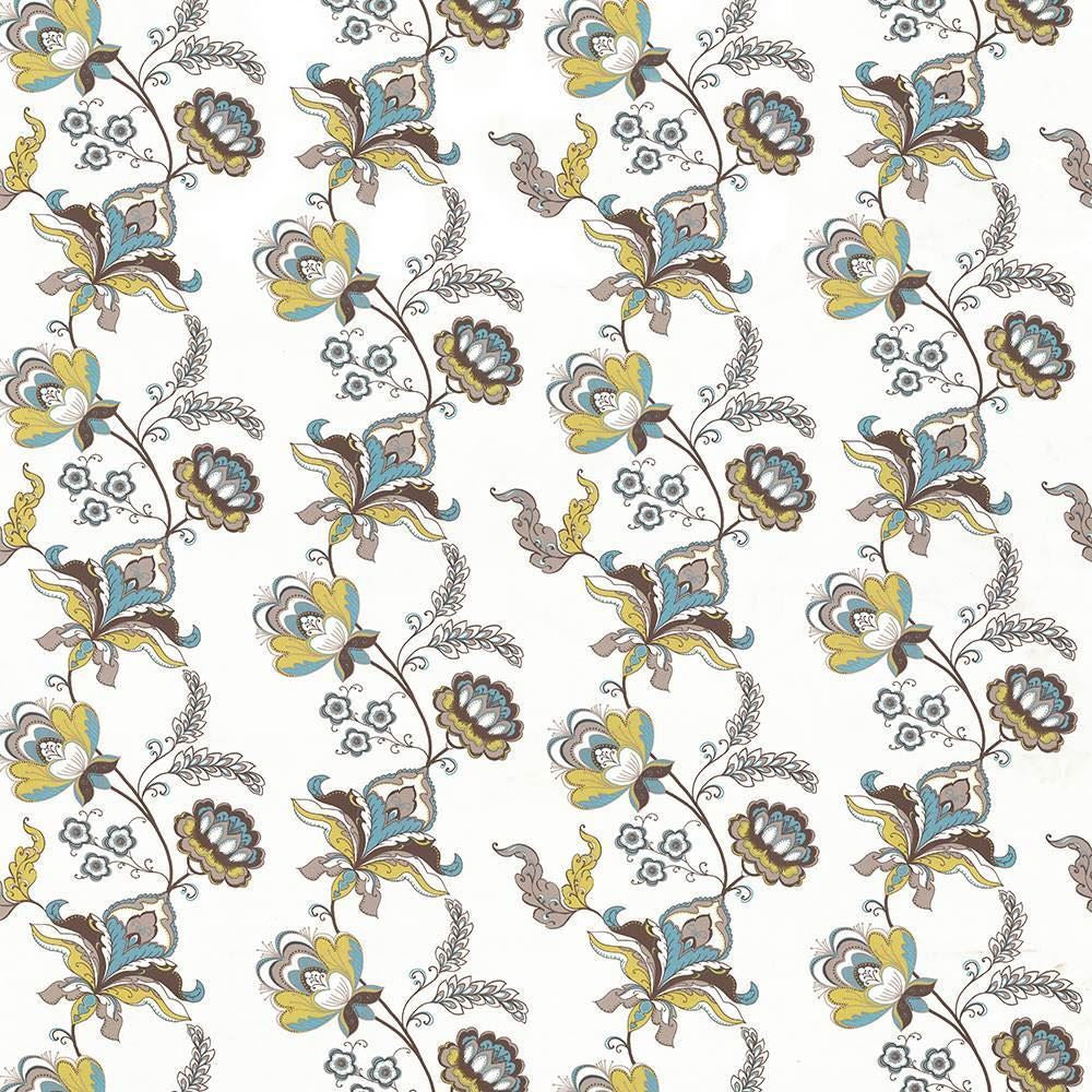 Cutting Garden Aqua by Kasmir Fabric 1427 100% Cotton
 TURKEY </p><p>Repeat: Horizontal: 27 2/8 inches and Vertical: 17 6/8 inches 55 - Fabric Carolina -