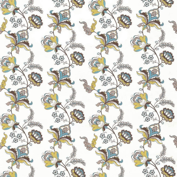 Cutting Garden Aqua by Kasmir Fabric 1427 100% Cotton
 TURKEY Not Tested </p><p>Repeat: Horizontal: 27 2/8 inches and Vertical: 17 6/8 inches 55 - Fabric Carolina -