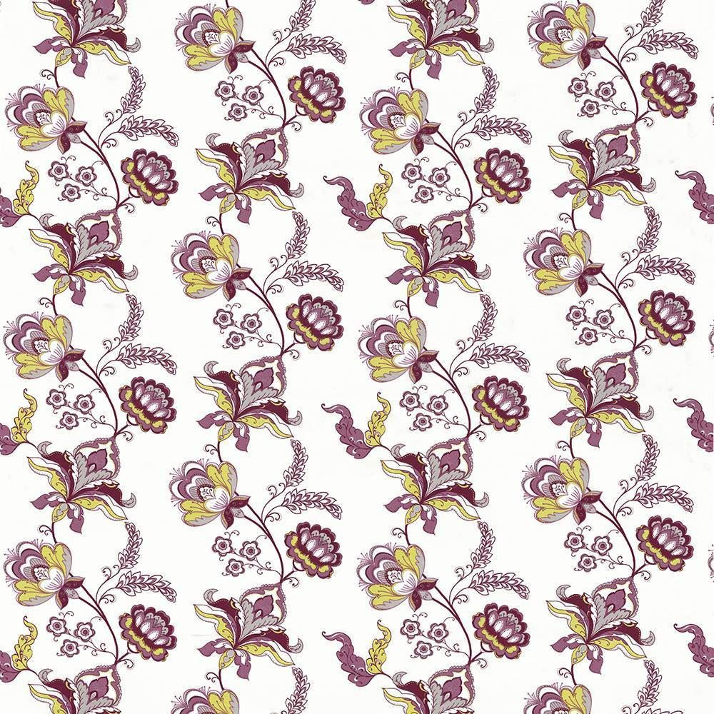 Cutting Garden Damson by Kasmir Fabric 1427 100% Cotton
 TURKEY </p><p>Repeat: Horizontal: 27 2/8 inches and Vertical: 17 6/8 inches 55 - Fabric Carolina -