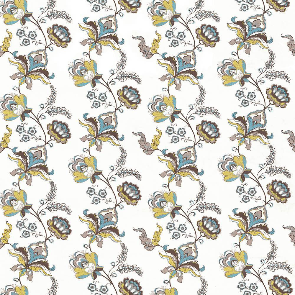 Cutting Garden Aqua by Kasmir Fabric 1427 100% Cotton
 TURKEY </p><p>Repeat: Horizontal: 27 2/8 inches and Vertical: 17 6/8 inches 55 - Fabric Carolina -