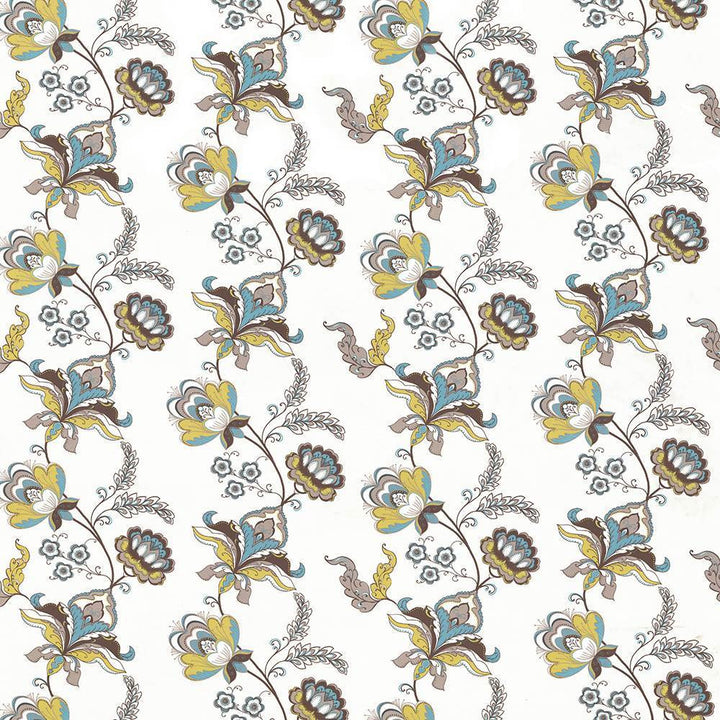 Cutting Garden Aqua by Kasmir Fabric 1427 100% Cotton
 TURKEY </p><p>Repeat: Horizontal: 27 2/8 inches and Vertical: 17 6/8 inches 55 - Fabric Carolina -