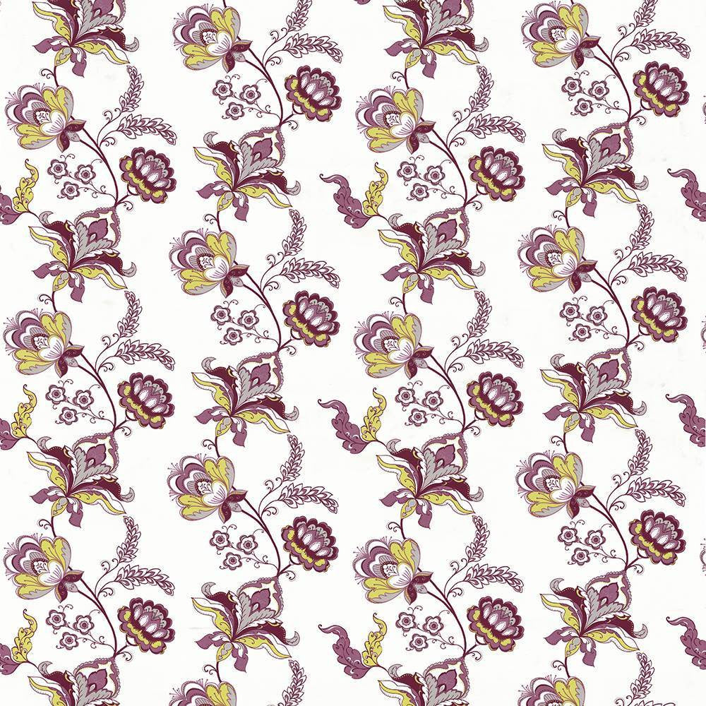 Cutting Garden Damson by Kasmir Fabric 1427 100% Cotton
 TURKEY </p><p>Repeat: Horizontal: 27 2/8 inches and Vertical: 17 6/8 inches 55 - Fabric Carolina -