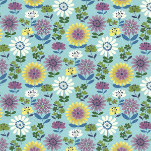 Daisy Daze Aqua by Kasmir Fabric