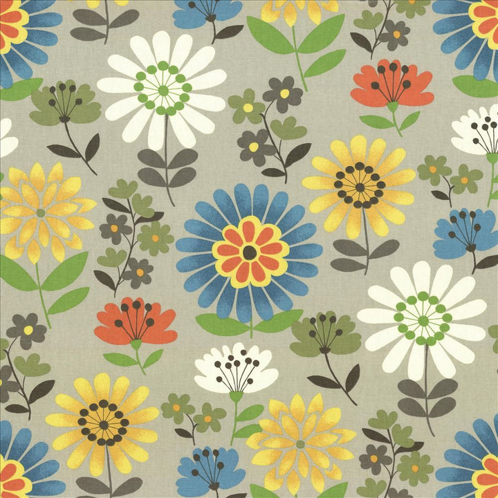 Daisy Daze Clay by Kasmir Fabric 5082 100% Cotton TURKMENISTAN 12,000 Wyzenbeek Double Rubs Horizontal: 27 inches and Vertical: 25 2/8 inches 54 - 55 - Fabric Carolina -