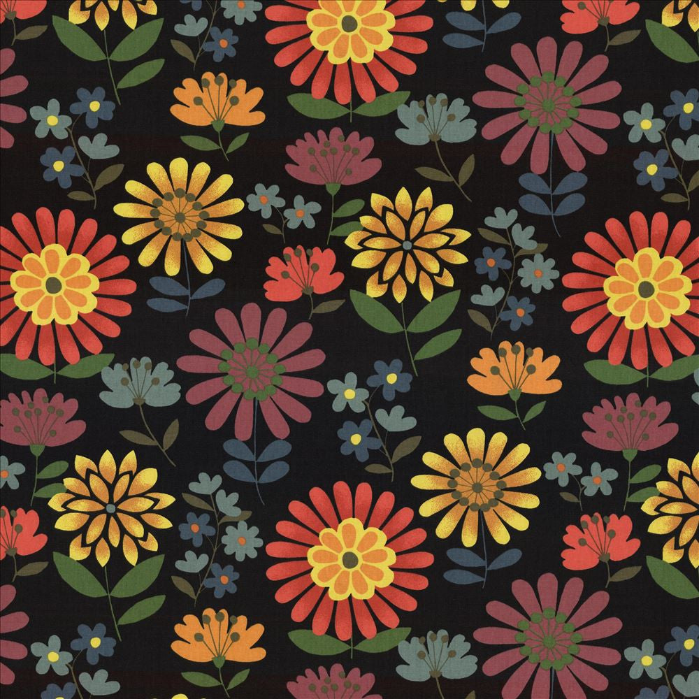 Daisy Daze Fiesta by Kasmir Fabric 5078 100% Cotton
 TURKMENISTAN 12,000 Wyzenbeek Double Rubs Horizontal: 27 inches and Vertical: 25 2/8 inches 54 - Fabric Carolina -