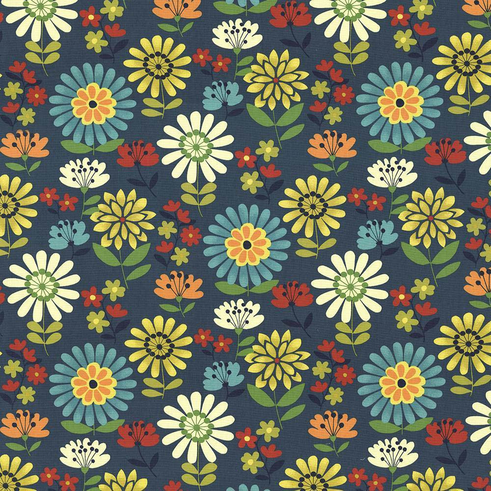 Daisy Daze Caspian by Kasmir Fabric 5081 100% Cotton
 TURKMENISTAN </p><p>Repeat: Horizontal: 27 inches and Vertical: 25 2/8 inches 54 - 55 - Fabric Carolina -