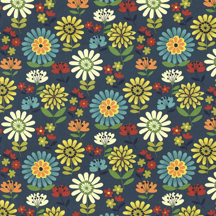 Daisy Daze Caspian by Kasmir Fabric 5081 100% Cotton
 TURKMENISTAN </p><p>Repeat: Horizontal: 27 inches and Vertical: 25 2/8 inches 54 - 55 - Fabric Carolina -