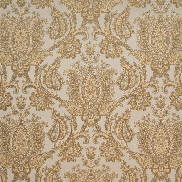 Dalton Paisley Beige by Kasmir Fabric 1396 75% Polyester 25% Rayon CHINA 21,000 Wyzenbeek Double Rubs H: 28 4/8 inches, V:20 6/8 inches 54 - 56 - Fabric Carolina - Kasmir